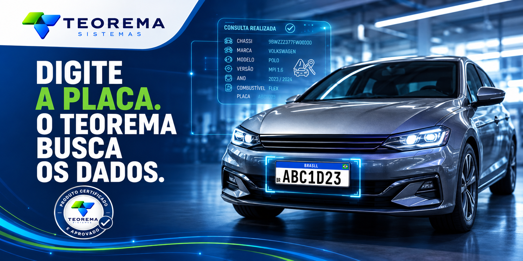 Consulta de Placas integrada ao seu ERP Teorema Sistemas